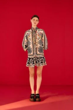 Farm Rio Romantic Garden Lenzing™ Ecovero™ Viscose Mini Dress -Farm Rio Fashion Store 301785 04