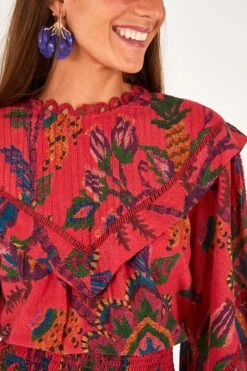 Farm Rio Red Sunset Tapestry Mini Dress -Farm Rio Fashion Store 301793 03