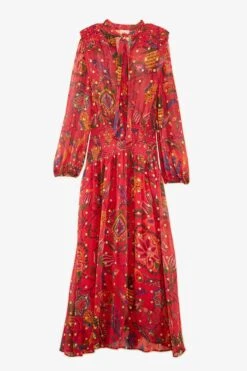 Farm Rio Red Sunset Tapestry Embroidered Maxi Dress -Farm Rio Fashion Store 301808 06 1