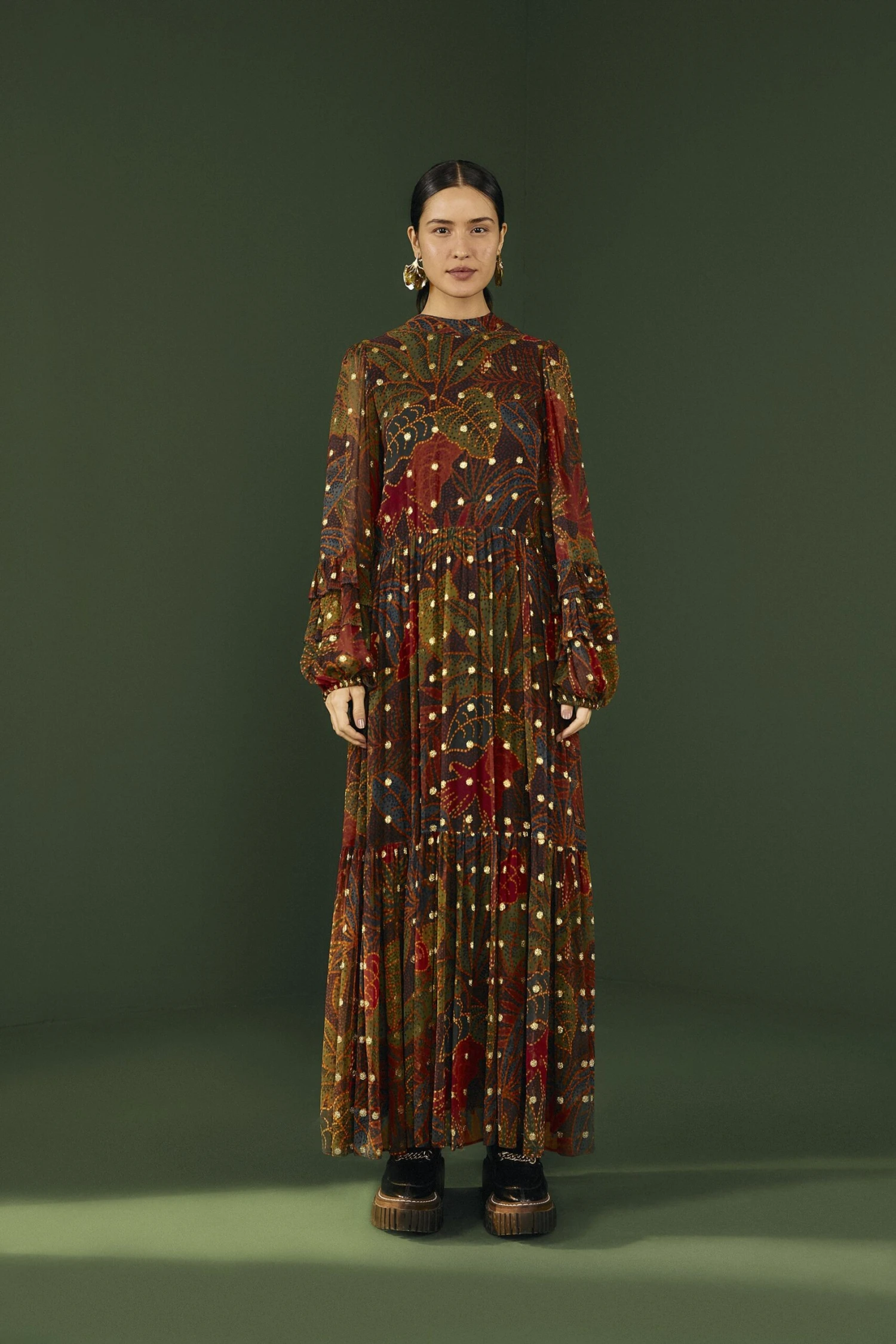 Farm Rio Black Rainforest Maxi Dress 4 Farm Rio Black Rainforest Maxi Dress - Image 2