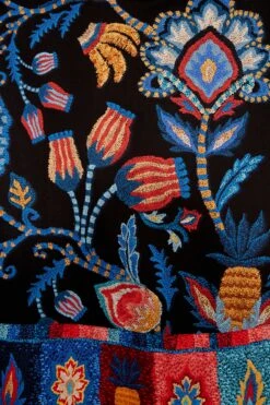 Farm Rio Black Sunset Tapestry Organic Cotton Midi Skirt -Farm Rio Fashion Store 301874 03