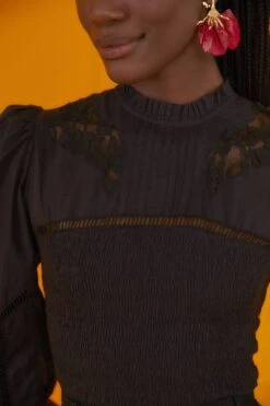 Farm Rio Black Lace Blouse -Farm Rio Fashion Store 301996 03