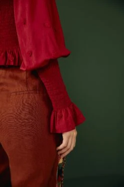 Farm Rio Burgundy 3D Hearts Blouse -Farm Rio Fashion Store 302015 04