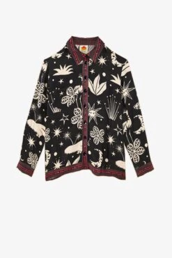 Farm Rio Black & White Cerrado Sky Shirt -Farm Rio Fashion Store 302034 05
