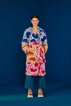 Farm Rio Multicolored Wild Hearts Fleece Coat -Farm Rio Fashion Store 302194 03