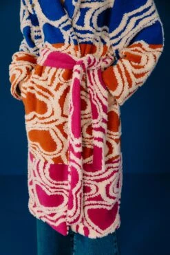 Farm Rio Multicolored Wild Hearts Fleece Coat -Farm Rio Fashion Store 302194 04