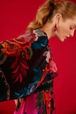 Farm Rio Flower Scarves Maxi Dress -Farm Rio Fashion Store 302323 05