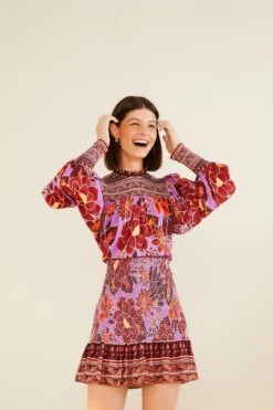 Farm Rio Sweet Floral Mini Dress -Farm Rio Fashion Store 303775 03