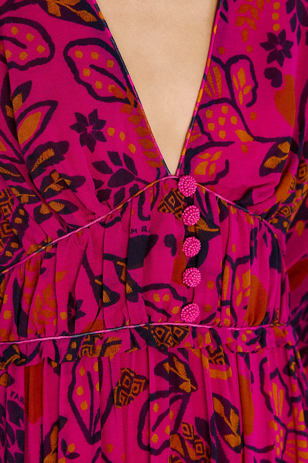 Farm Rio Pink Macaw Forest Maxi Dress 7 Farm Rio Pink Macaw Forest Maxi Dress - Image 5