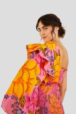 Farm Rio Flowers Garden One Shoulder Mini Dress 10 Farm Rio Flowers Garden One Shoulder Mini Dress -Farm Rio Fashion Store 303791 03