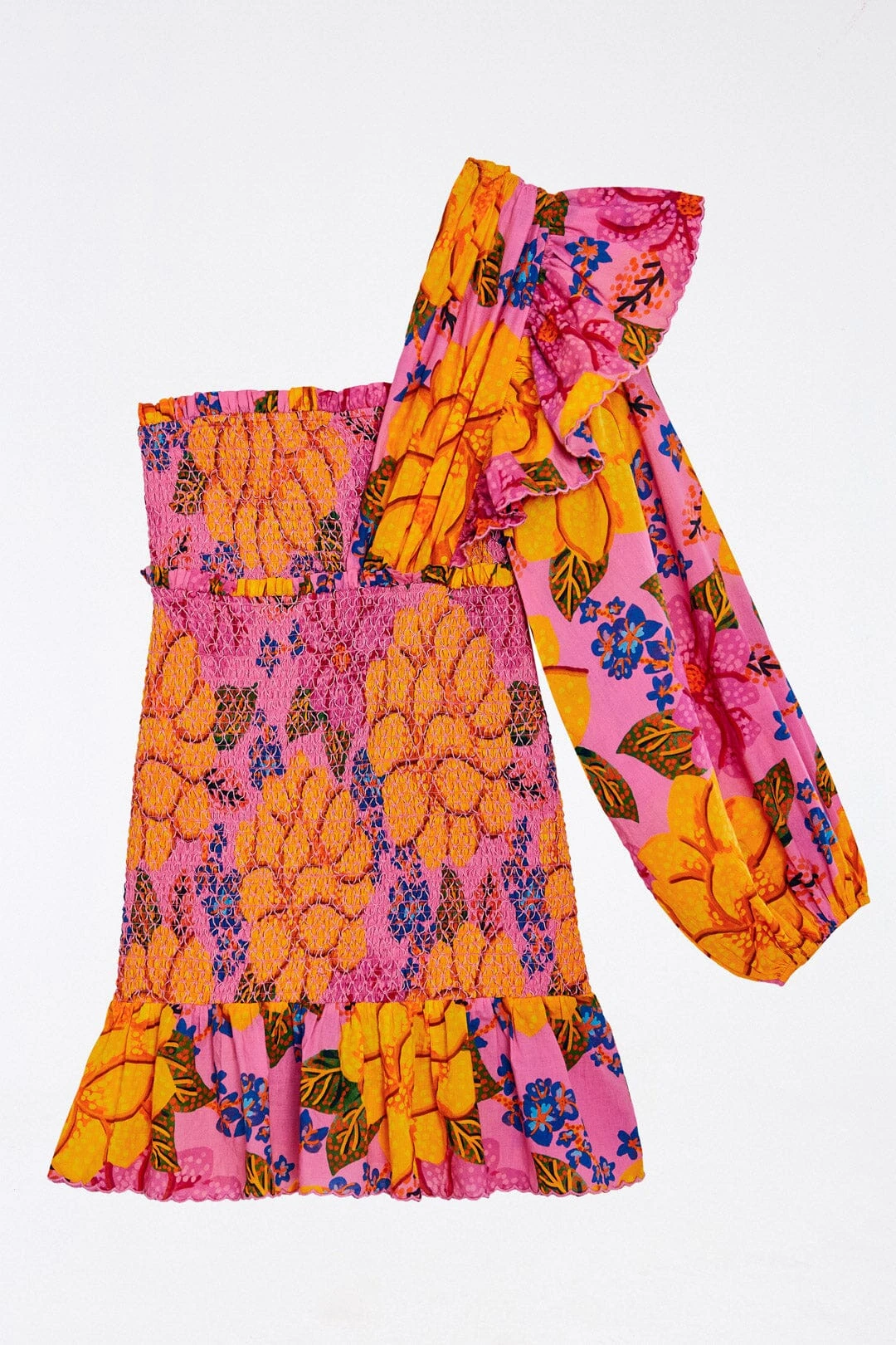 Farm Rio Flowers Garden One Shoulder Mini Dress 8 Farm Rio Flowers Garden One Shoulder Mini Dress - Image 6