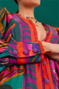 Farm Rio Graphic Foliage Lenzing™ Ecovero™ Viscose Mini Dress -Farm Rio Fashion Store 303810 04