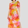 Farm Rio Colorful Leaves Midi Dress -Farm Rio Fashion Store 303823 01