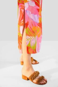 Farm Rio Colorful Leaves Midi Dress -Farm Rio Fashion Store 303823 05