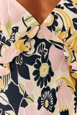 Farm Rio Sand Vintage Forest Lenzing™ Ecovero™ Viscose Midi Dress -Farm Rio Fashion Store 303824 05