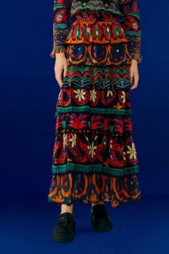 Farm Rio Black Night Sky Maxi Skirt -Farm Rio Fashion Store 303828 03