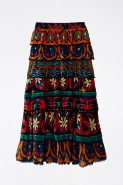 Farm Rio Black Night Sky Maxi Skirt -Farm Rio Fashion Store 303828 06