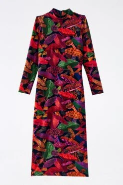 Farm Rio Leopard MushroomLenzing™ Ecovero™ Viscose Dress -Farm Rio Fashion Store 303853 05