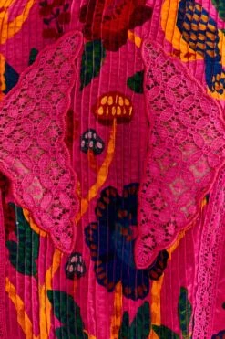 Farm Rio Pink Sweet Forest Blouse -Farm Rio Fashion Store 303876 04