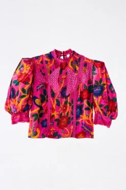 Farm Rio Pink Sweet Forest Blouse -Farm Rio Fashion Store 303876 05