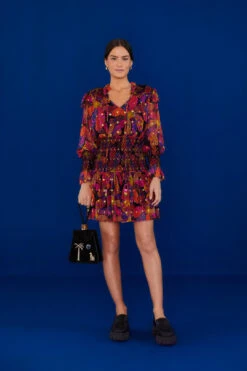 Farm Rio Black Heart Daisy Mini Dress -Farm Rio Fashion Store 303895 01