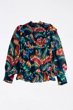 Farm Rio Black Chevron Forest Blouse -Farm Rio Fashion Store 303898 06