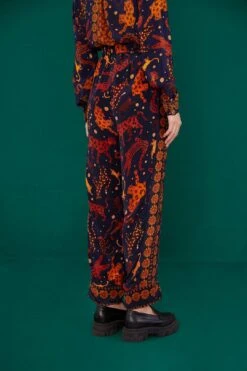 Farm Rio Navy Animal Sky Pants -Farm Rio Fashion Store 303899 04