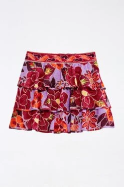 Farm Rio Sweet Floral Layered Mini Skirt -Farm Rio Fashion Store 303902 05