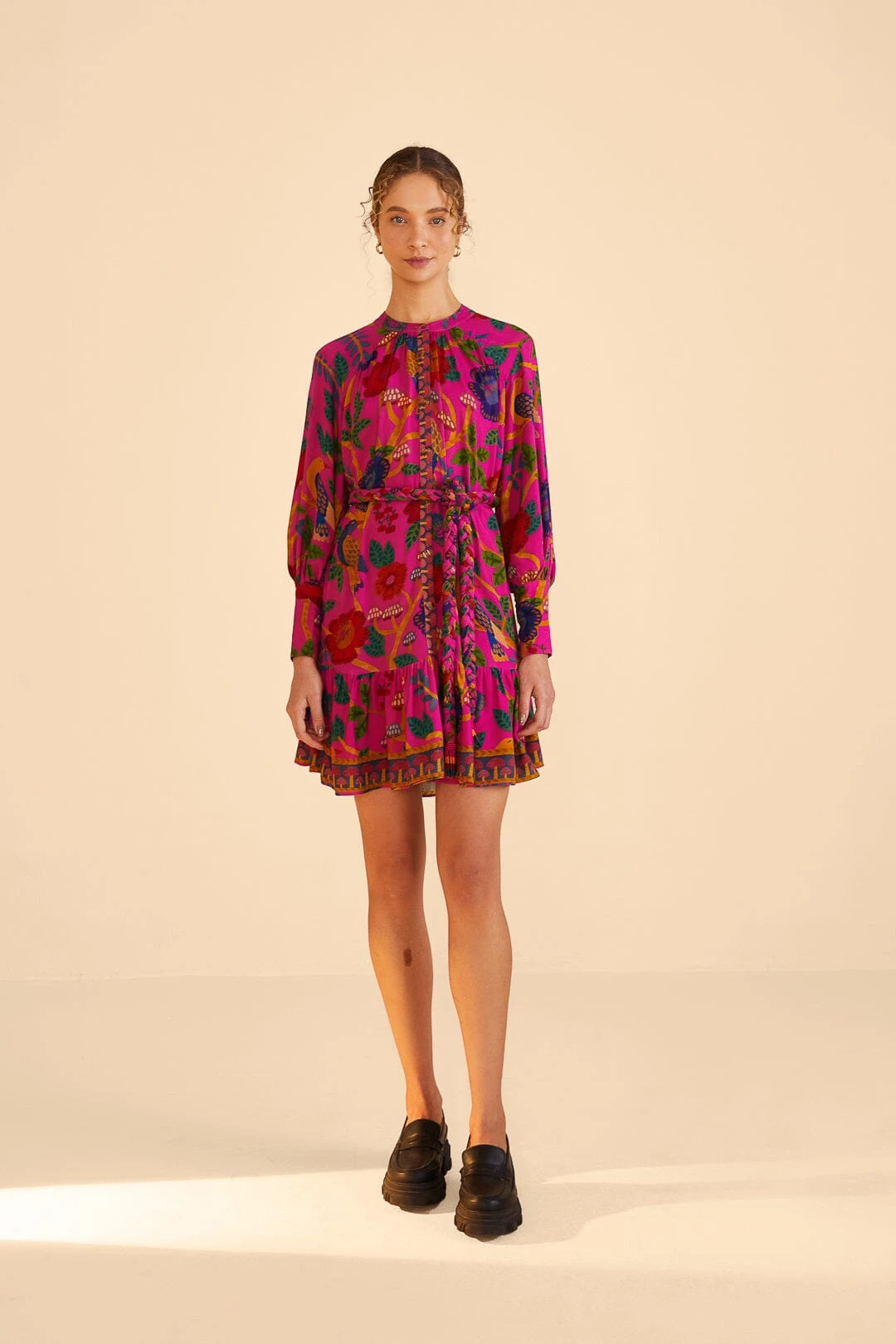 Farm Rio Pink Sweet Forest Mini Dress 3 Farm Rio Pink Sweet Forest Mini Dress