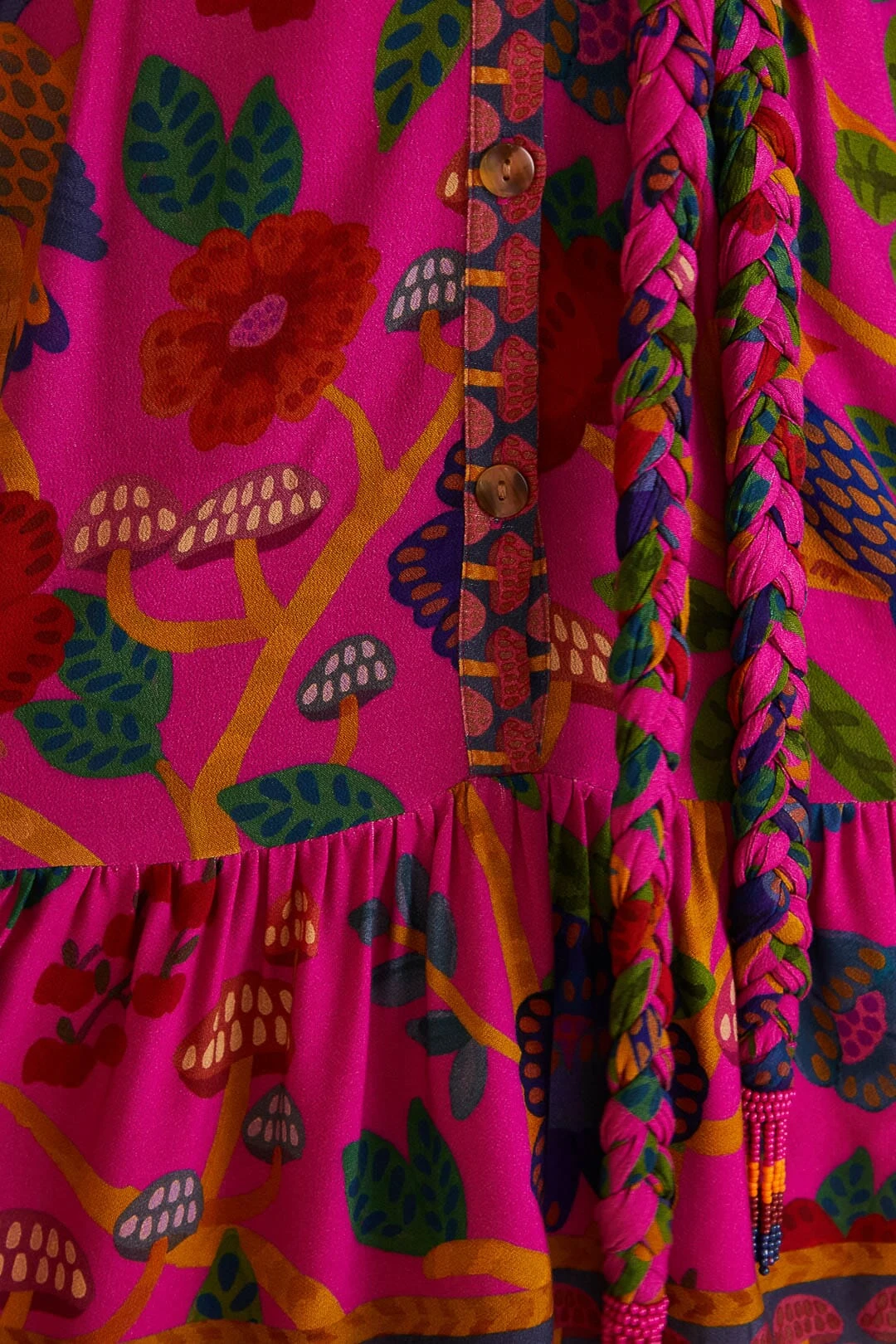 Farm Rio Pink Sweet Forest Mini Dress 6 Farm Rio Pink Sweet Forest Mini Dress - Image 4