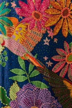 Farm Rio Navy Cool Macaw Maxi Dress -Farm Rio Fashion Store 303923 05