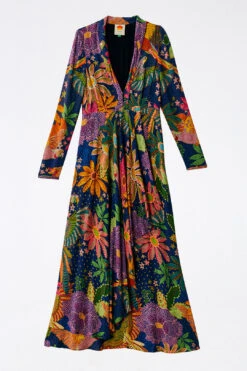 Farm Rio Navy Cool Macaw Maxi Dress -Farm Rio Fashion Store 303923 06