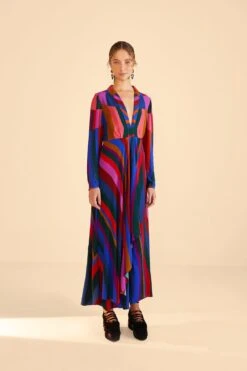 Farm Rio Magic Stripes Maxi Dress -Farm Rio Fashion Store 303924 02