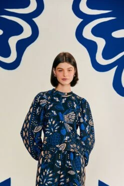 Farm Rio Black Macaw Forest Sweatshirt