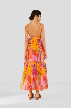 Farm Rio Mixed Pink Prints Maxi Dress -Farm Rio Fashion Store 303980 03
