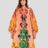 Farm Rio Peach Amulet Midi Dress -Farm Rio Fashion Store 303983 01