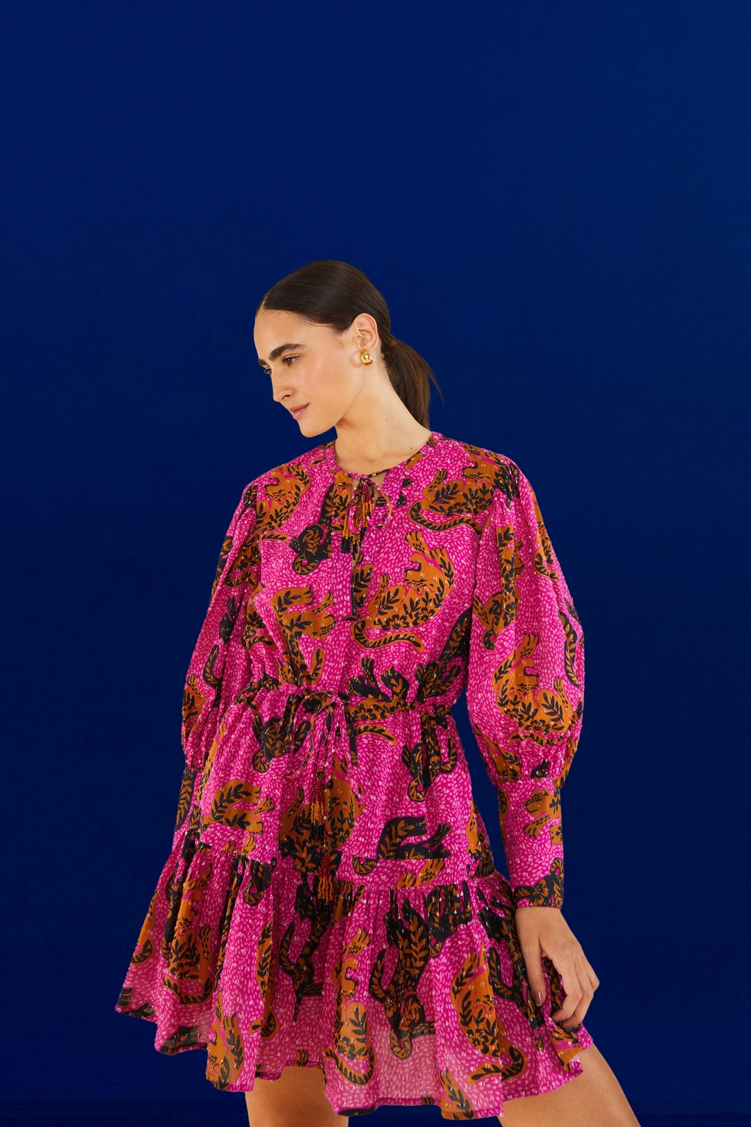 Farm Rio Pink Wild Leopards Mini Dress 3 Farm Rio Pink Wild Leopards Mini Dress