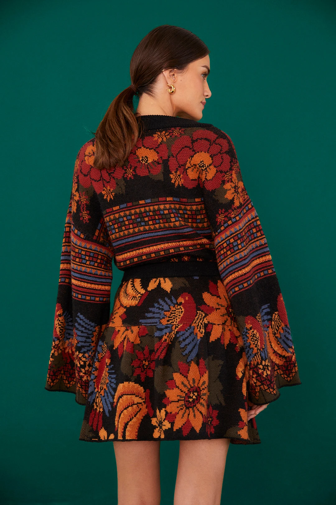 Farm Rio Macaw Ballet Ainika Sweater Skirt 4 Farm Rio Macaw Ballet Ainika Sweater Skirt - Image 2