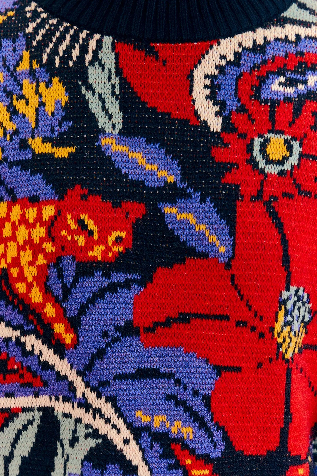 Farm Rio Blue Vintage Forest Sweater Dress 5 Farm Rio Blue Vintage Forest Sweater Dress - Image 4