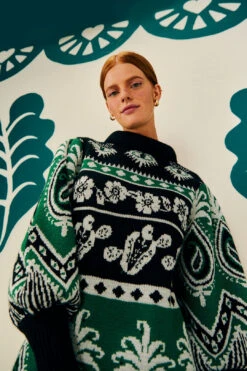 Farm Rio Mystic Scarf Sweater Dress -Farm Rio Fashion Store 304107 02