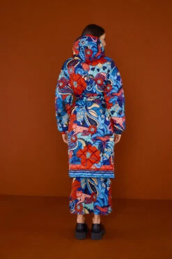 Farm Rio Black Graphic Floral Reversible Puffer Jacket -Farm Rio Fashion Store 304120 04