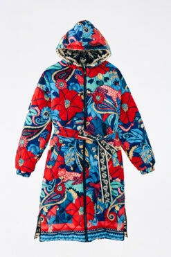 Farm Rio Black Graphic Floral Reversible Puffer Jacket -Farm Rio Fashion Store 304120 07