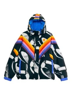 Farm Rio Black Graphic Toucans Ski Puffer Jacket 17 Farm Rio Black Graphic Toucans Ski Puffer Jacket -Farm Rio Fashion Store 304125 08