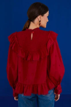 Farm Rio Red 3D Hearts Blouse -Farm Rio Fashion Store 304148 03