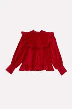 Farm Rio Red 3D Hearts Blouse -Farm Rio Fashion Store 304148 05