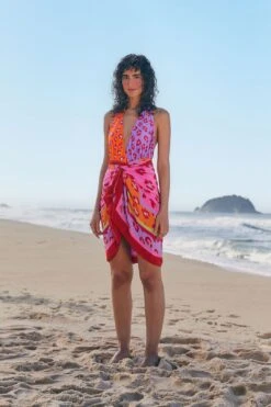 Farm Rio Maxi Leopard Patch Sarong -Farm Rio Fashion Store 304302 03