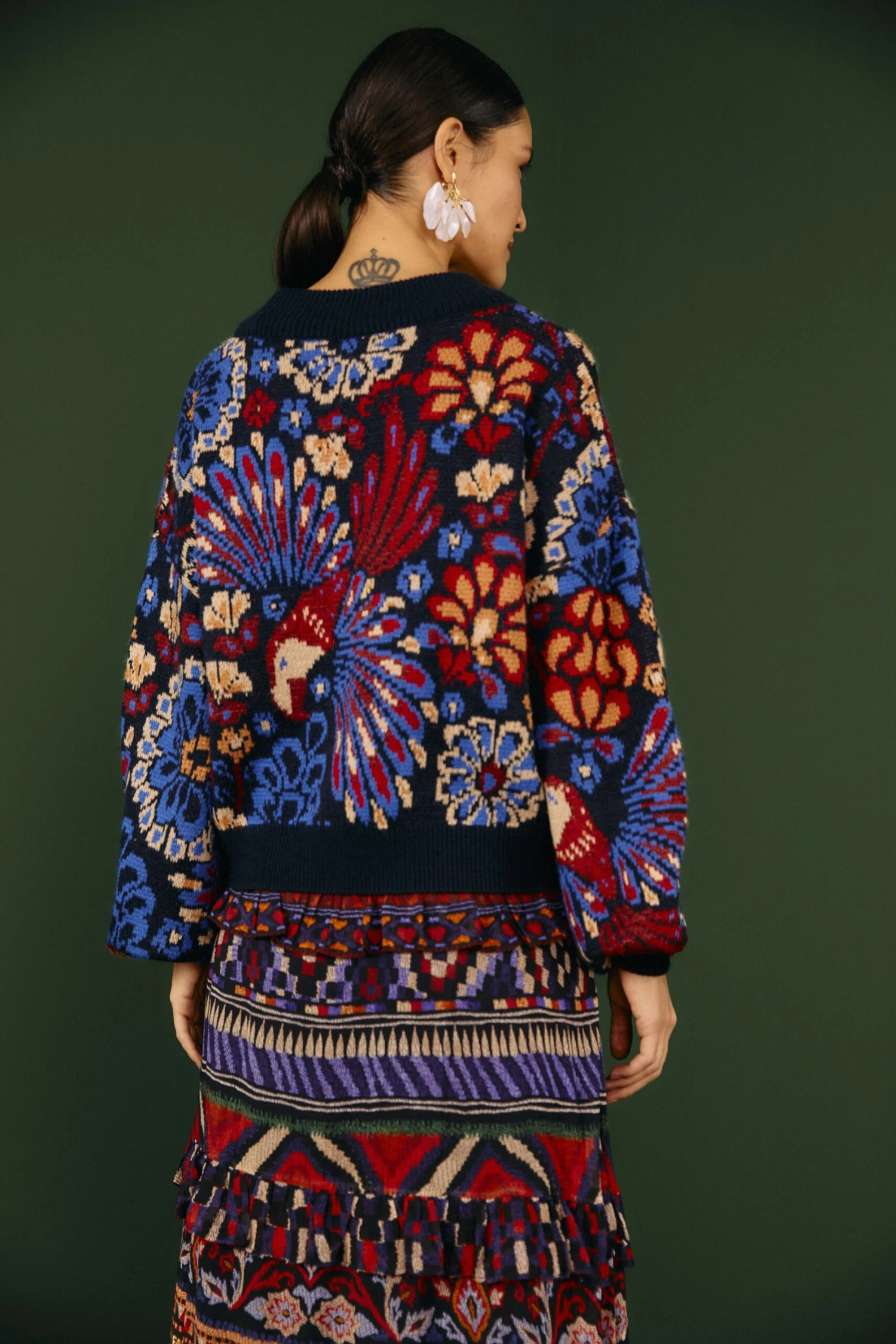 Farm Rio Navy Pineapple Flowers Sweater 5 Farm Rio Navy Pineapple Flowers Sweater - Image 3