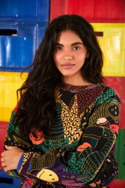 Farm Rio Pop Jungle Smiley® Sweatshirt -Farm Rio Fashion Store 305150 05