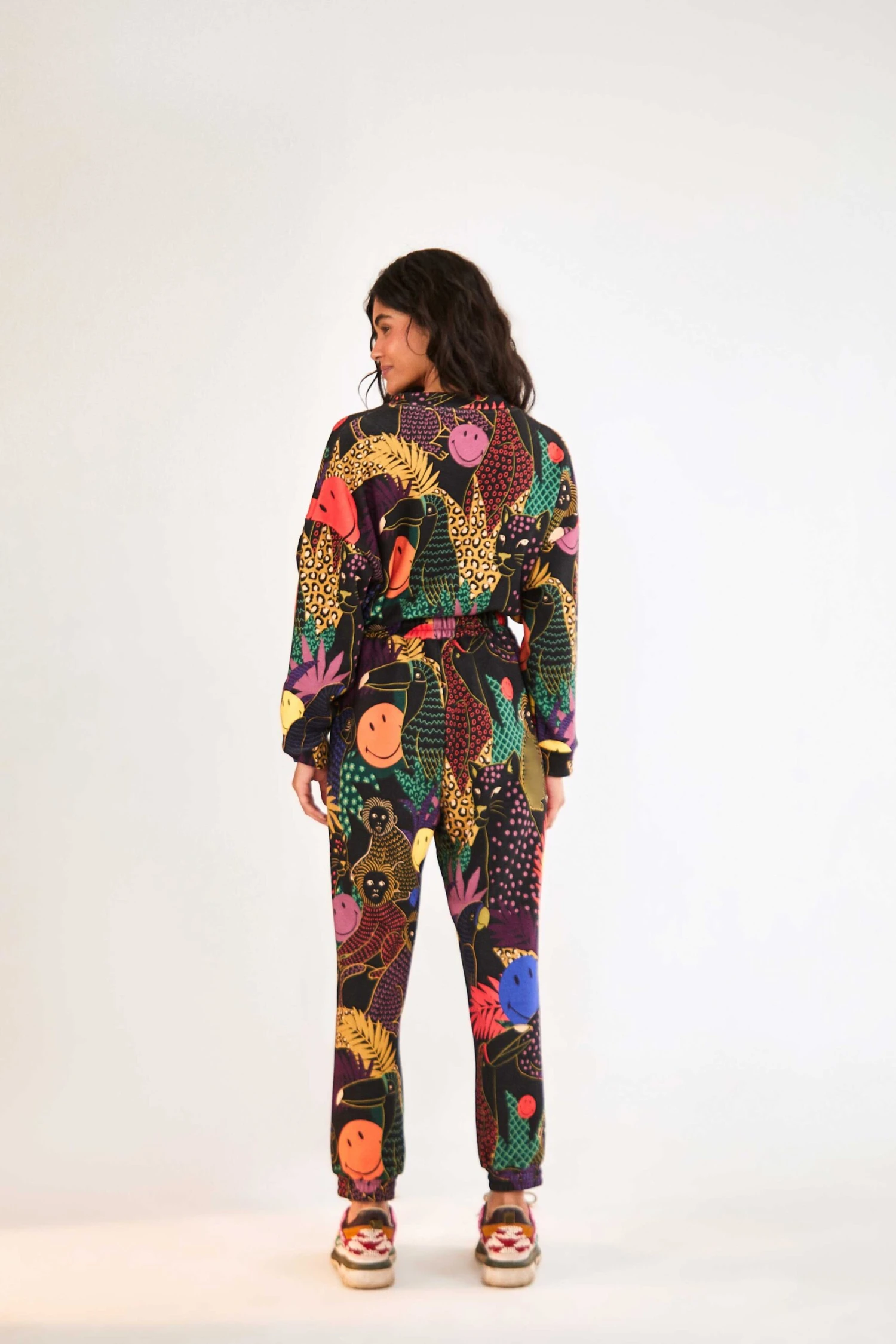 Farm Rio Pop Jungle Smiley® Sweatpants 4 Farm Rio Pop Jungle Smiley® Sweatpants - Image 2