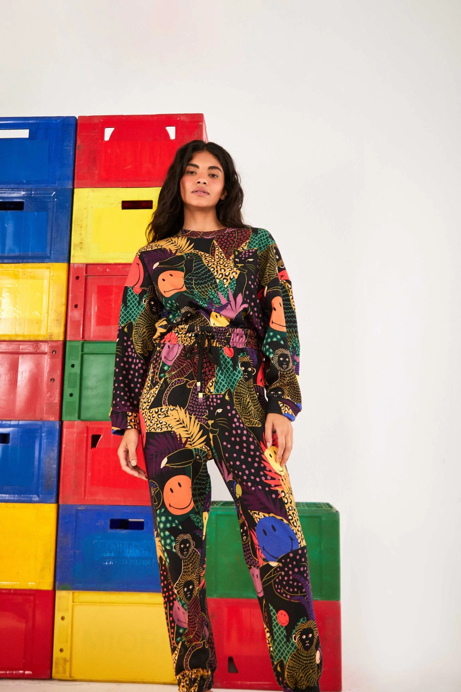 Farm Rio Pop Jungle Smiley® Sweatpants 5 Farm Rio Pop Jungle Smiley® Sweatpants - Image 3